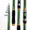 2.1m-3.6m telescopic carbon fiber fishing rod spinning tools